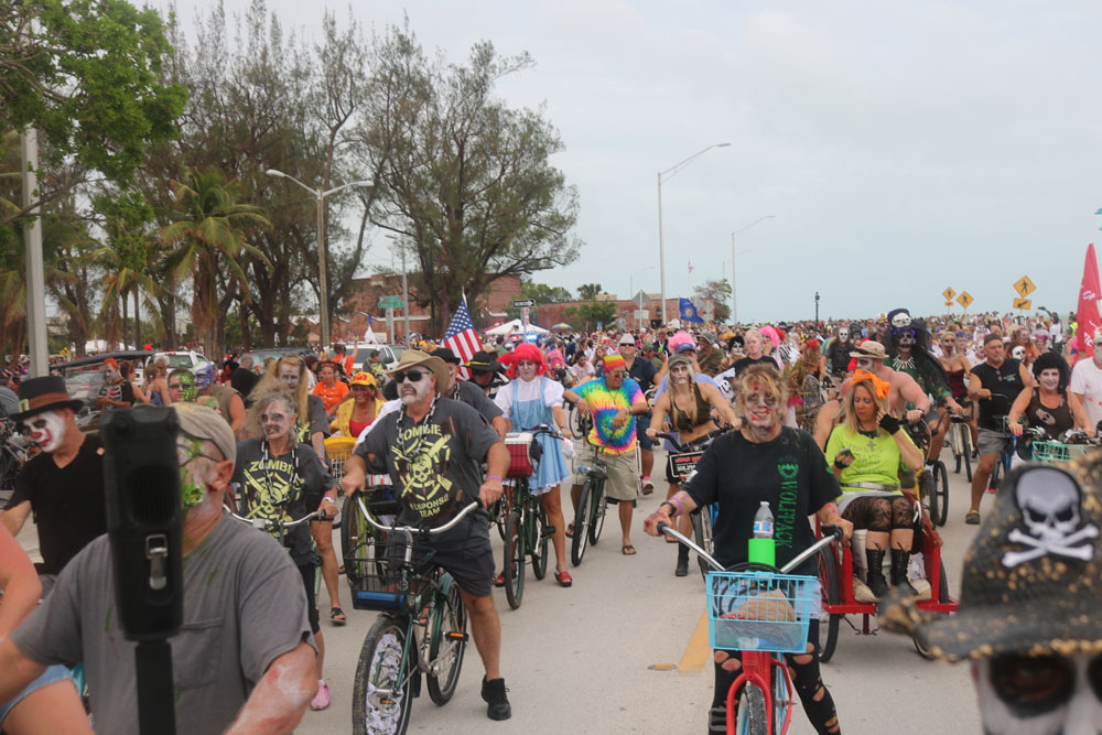 Zombie Bike Ride 2017 photo - Duval Street, Key West